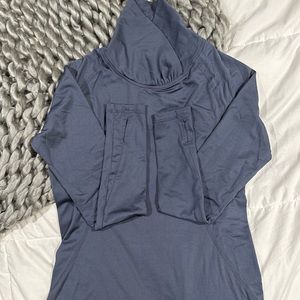 Used blue/grey Athletic long sleeve turtleneck